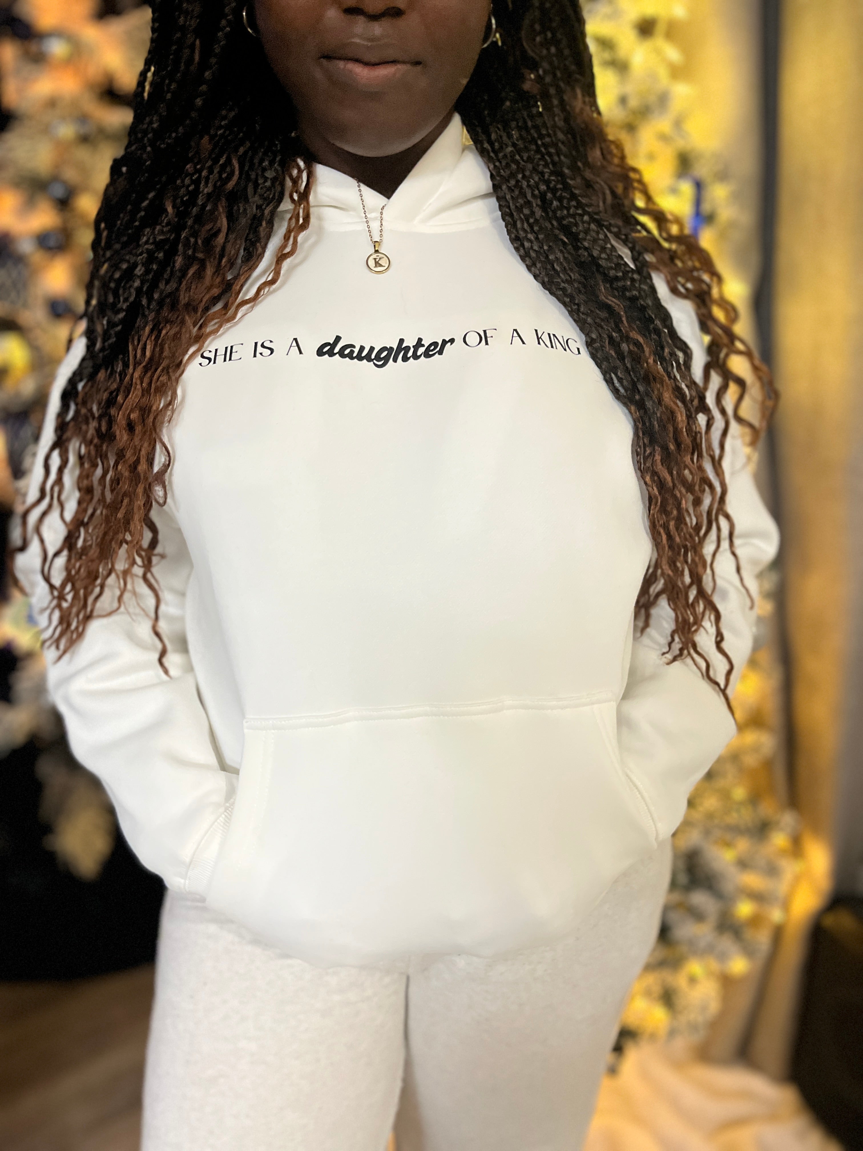 Daughter of a King” Oversized Fleece Hoodie