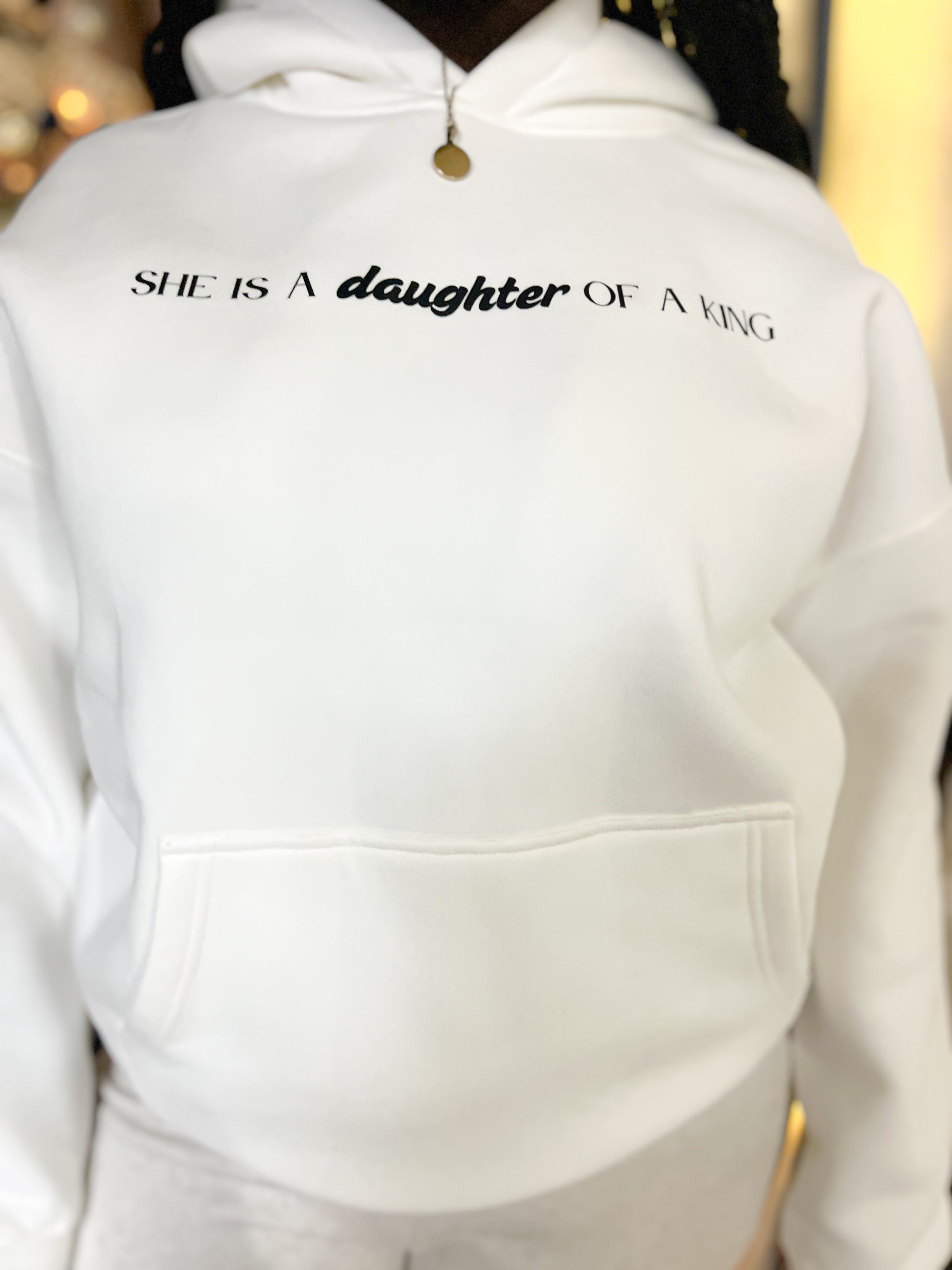 Daughter of a King” Oversized Fleece Hoodie